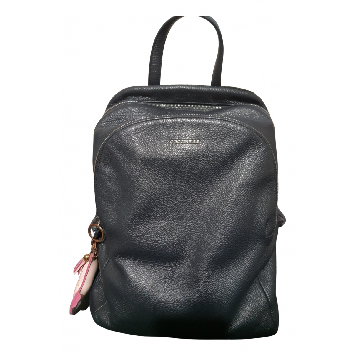 Leather backpack Coccinelle Black in 